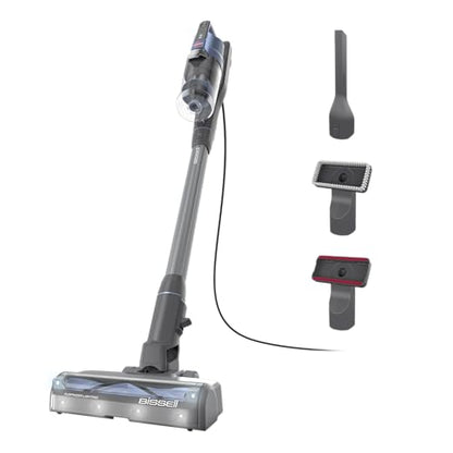 Bissell PowerClean FurFinder Corded Stick Vacuum, Tangle-Free Brush Roll, 30-Foot Power Cord, Self-Standing, HEPA Filtration, Bright Headlights, 4282K - style: PowerClean FurFinder Corded