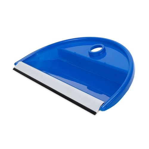 Camco Lightweight Portable Travel Dust Pan and Whisk Broom with Hanger Hole, for RVs, Campers, Campsites, and Dorm Rooms, Blue