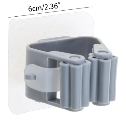 4-Pack Mop And Broom Holder Wall Mount Broom Grippers Holds Self Adhesive Drilling Broom And Dustpan Hanger For Home Wall Mount Broom Grippers