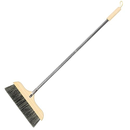 ABOOFAN Soft Bristle Broom with Long Handle and Beveled Bristles for Home Floor Cleaning Static Dust Sweeper with Hanging Rope for Easy Storage for Carpets Corners and Under Furniture