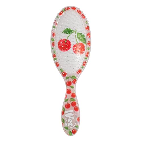 Wet Brush Original Detangler, Cherry (Tutti Fruitti), Ultra-Soft IntelliFlex Bristles Bristles Glide Through Tangles, Detangling Hair Brush, All Hair Types (Wet & Dry), Women & Men, Limited Edition - color: Tutti Fruitti Cherry