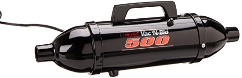 METROVAC VM12500T Vac N' Blo 500W Hand Vacuum & Blower, 120V, Powerful, Lightweight, All-Steel Construction, Dry Pickup, 60" Water Lift, Black Finish - style: Turbo Brush Kit