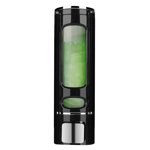 Wall Mounted Hand Soap Dispenser, 400ml Bathroom Shower Dispenser Gel Container Shower Pump Dispenser and Organizer for Bathroom Kitchen Hotel, Refillable Liquid Lotion Soap Dispenser, Black - color: Black