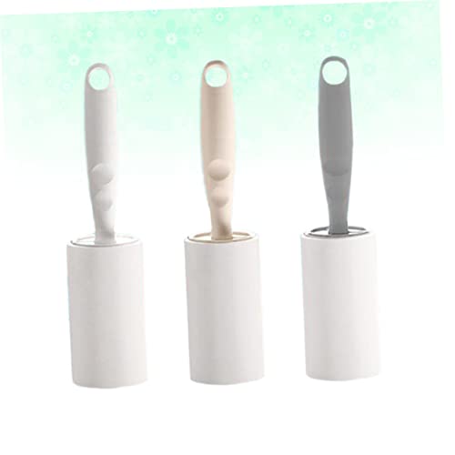 BESPORTBLE 2pcs Portable Roller Sticky Paper Set for Hair Removal Tearable Lint Roller with Sticky Replacement Paper for Clothes Pants and Furniture White