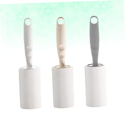 BESPORTBLE 2pcs Portable Roller Sticky Paper Set for Hair Removal Tearable Lint Roller with Sticky Replacement Paper for Clothes Pants and Furniture White