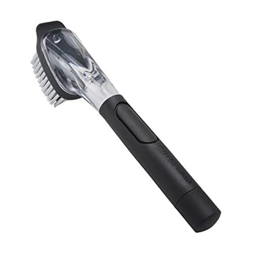 KitchenAid Soap Dispensing Sink Brush with Easy to Fill Handle, Nylon Bristles for Tough Cleaning, Comfort Grip Handle for Non Slip Grip, Black - size: (Pack of 1)