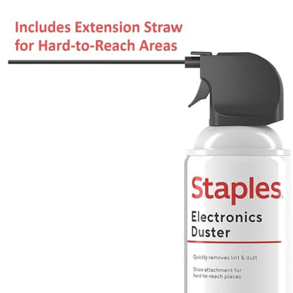 Staples Compressed Air Dusters – Canned Air for Electronics, Keyboards & Office Devices
