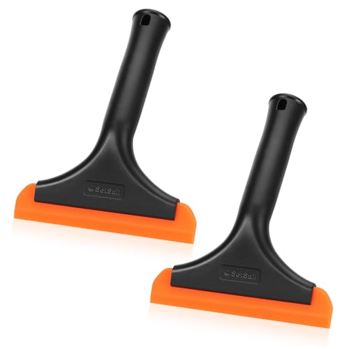 SetSail Shower Squeegee for Glass Doors, Small Squeegee for Shower Glass Door Mini Silicone Squeegee for Window Cleaner Tool Bathroom Squeegees for Car Window Cleaning 2 Pack - size: 2 Pack
