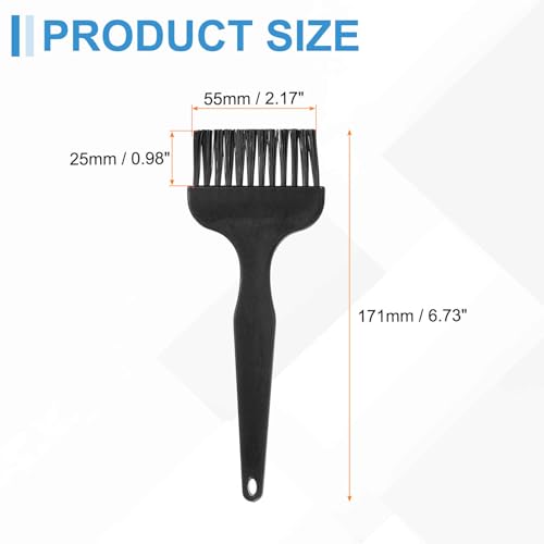 HARFINGTON 4pcs Antistatic Brush 25x55mm Portable PP Handle Nylon Anti Static Cleaning ESD Brushes for Electronics Computer Keyboard, Black
