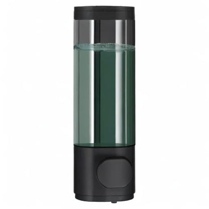 Pollock Shampoo and Conditioner Dispenser Wall Mounted, Shower Soap Dispenser 2 Chamber No Drill, Shampoo Dispenser for Shower, Body Wash Dispenser for Bathroom, Large Capacity, (Black 1 Chamber) - color: Black 1 Chamber