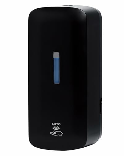 Automatic Soap Dispenser with Extra Large 40 oz. Capacity (Liquid/Gel) - Wall Mounted Hand Soap or Touchless Hand Sanitizer Unit for Commercial or Home Bathrooms - ADA Compliant (Black)