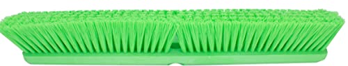 SPARTA Omni Sweep Plastic Push Broom Head, Heavy Duty, Industrial Broom With Color Code System For Outdoor, Indoor, Garage, Concrete, Patio, Kitchen, Bathroom, 18 Inches, Lime - color: Lime, size: 18 Inches