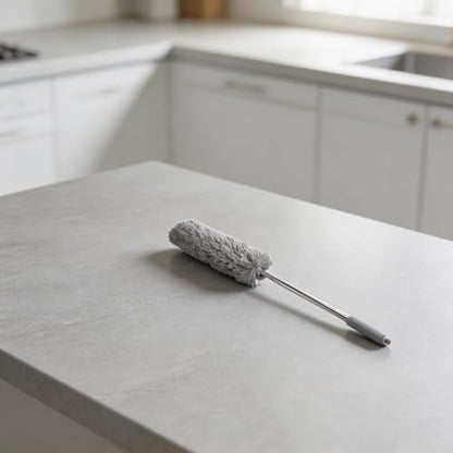 Microfiber Retractable with Telescopic for Prime Ceilings Extendable Duster Handle Grey Washable Electrostatic Dusting Tool Flexible Head 280cm(2.5M) - size: 2.5M