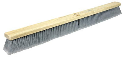 Weiler 42098 36" Fine Sweep Floor Brush, Flagged Silver Polystyrene Fill, Includes Brace - size: 36", style: Polystyrene