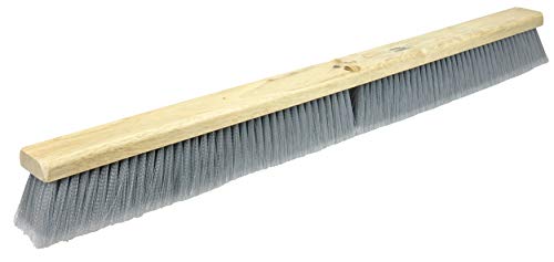 Weiler 42098 36" Fine Sweep Floor Brush, Flagged Silver Polystyrene Fill, Includes Brace - size: 36", style: Polystyrene