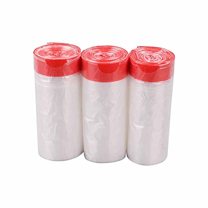 Morcte Clear 8 Gallon Drawstring Trash Bags, 108 Counts - size: 100 Count (Pack of 1)