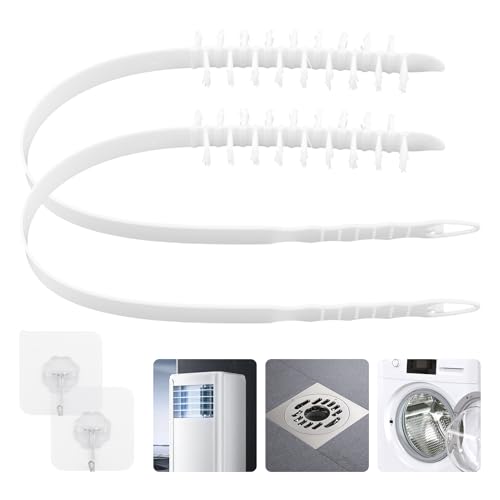 2 Pcs Washing Machine Cleaning Brush, Rolling Washing Machine Cleaner Front Loader Cleaning Tools with Storage Hook (23.23 x 5.51 x 1.38 inch)