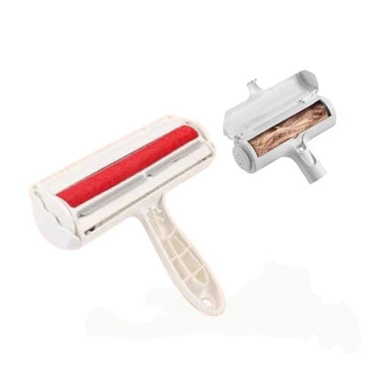 Portable Pet Hair Remover | Reusable Lint Roller for Cat and Dog | Hair Remover for Furniture, Couch, Carpet, Clothing, Seat and Bedding (Red) - color: Red