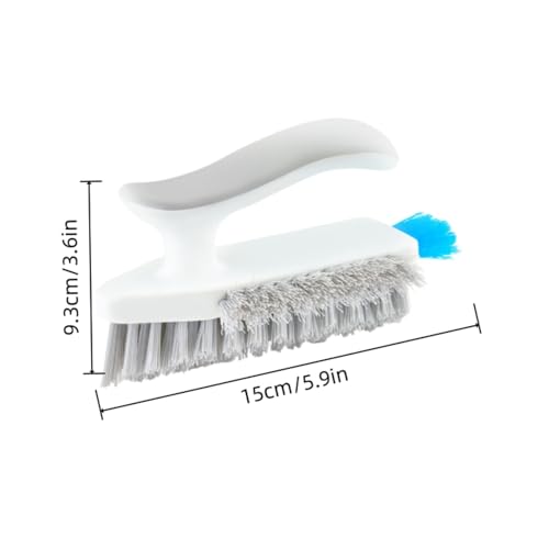4-in-1 Grout and Scrubber Corner Brush with Scraper Tool, for Cleaning Tile, Grout, Kitchen, Bathroom, Sink, Floor, Shower