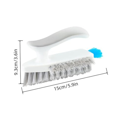 4-in-1 Grout and Scrubber Corner Brush with Scraper Tool, for Cleaning Tile, Grout, Kitchen, Bathroom, Sink, Floor, Shower
