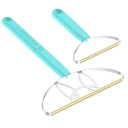 MAX & Pro LINTPLUS Pet Hair Remover Bundle-2-in-1 Adjustable & Fixed Handle Duo, Large + Compact Tools for Carpets, Furniture, Cars, and Tight Spaces