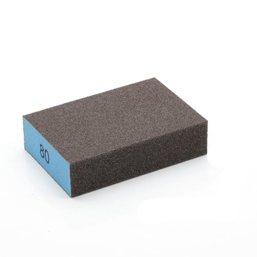 80 Grit Superfine Sanding Sponge, Washable and Reusable Great for Pot Brush Pan Brush Sponge Brush Glasses Sanding Wood Sanding Metal Sanding - size: 80 Grit