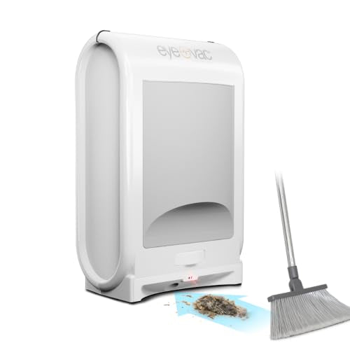 EyeVac Pro Touchless Vacuum Automatic Dustpan - Ultra Fast & Powerful - Great for Sweeping Salon Pet Hair Food Dirt Kitchen, Corded Canister Vacuum, Bagless, Automatic Sensors, 1400 Watt (White) - color: Designer White