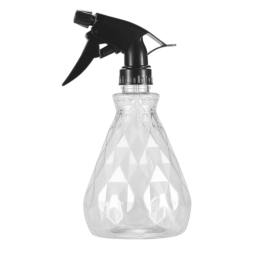 Ergonomic Spray Bottle 500ml – Adjustable Mist & Stream Nozzle, Multipurpose Trigger Sprayer for Cleaning, Gardening, Hair Styling, Pet Training – Reusable Clear Plastic Bottle (1 Pack)