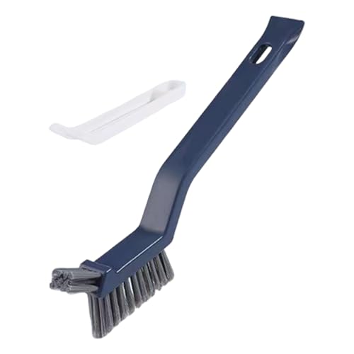 Crevice Cleaning Brush, Ultra Thin Stiff Bristles, 1piece, Grout Scrubber Tool, Window Track Cleaner, Ergonomic Long Handle, for Deep Scrubbing Bathroom Tiles Kitchen Faucets Shower Door Tracks Car - color: Blue