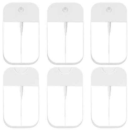 6 PCS Clear Spray Bottles, Portable Card Spray Bottles, 50 ML Refillable Plastic Perfume Atomizer Vials, Suitable Perfume, moisturizing water, hand sanitizer - color: 6 Pcs