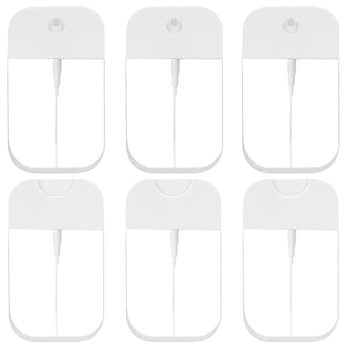 6 PCS Clear Spray Bottles, Portable Card Spray Bottles, 50 ML Refillable Plastic Perfume Atomizer Vials, Suitable Perfume, moisturizing water, hand sanitizer - color: 6 Pcs