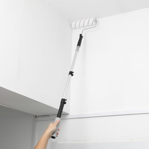 Bates- Telescopic Extension Pole, 3 Ft, Aluminum Alloy, Sturdy Multi-Purpose Extension Pole with Flip-Lock Design for Painting, Dusting and Cleaning - color: Black and Gray, size: 3 Ft, 1 Pack