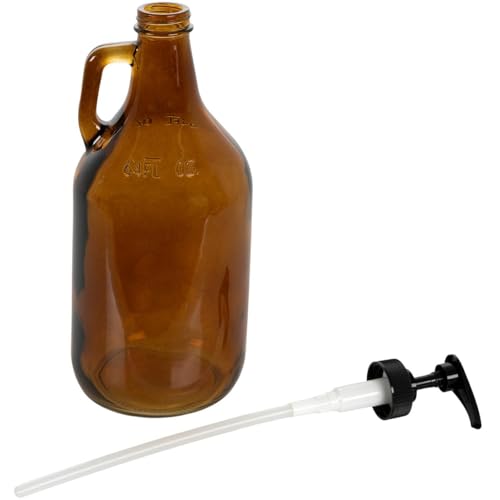 Hobby Lobby Glass Soap Dispenser with Pump (Amber, Black) - color: Amber, Black