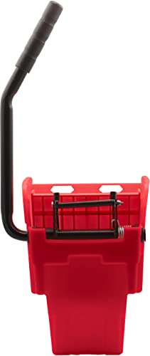 SPARTA OmniFit Mop Bucket System, Durable Mop Bucket, Side Press Wringer, and Soiled Water Insert, Floor Cleaning Essentials for Commercial and Home Use, 35 Qt Capacity, 1 Count, Red - color: Red