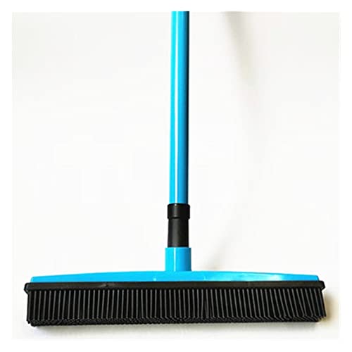Multifunctional Telescopic Broom, Magic Rubber Besom Cleaner, Pet Hair Removal Brush, Home Floor Dust Mop; Carpet Sweeper(Blue) - color: Blue