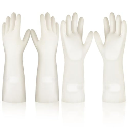 2 Pairs, 15 Inches, Nitrile Cleaning Gloves, Kitchen Dishwashing Gloves, Reusable, Durable, Water-Resistant, And Hypoallergenic (Medium) - size: Medium