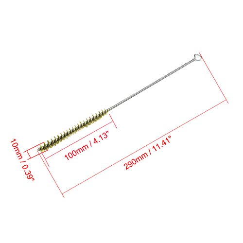 uxcell Copper Wire Tube Cleaning Brush 10mm Diameter 29cm Length 2pcs