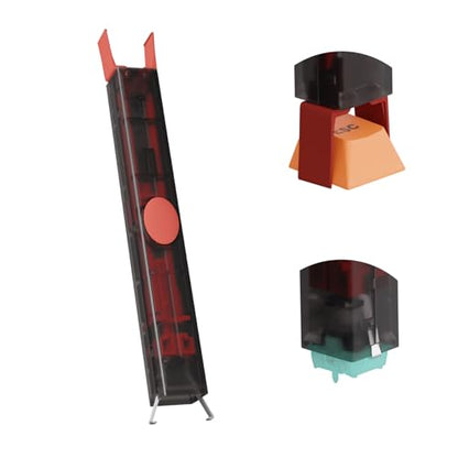 GATERON Twins 2-in-1 Switch and Keycap Puller,Manganese Steel Jaws Hot Swap Tool for Mechanical Keyboards,Ergonomic DIY Removal Kit with Cleaning Brush (Black-Red Color Scheme)