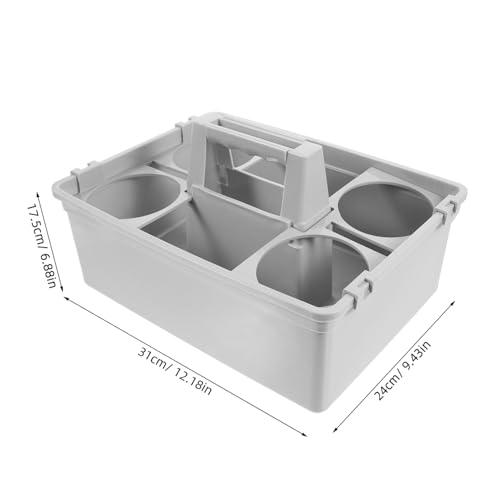 PRETYZOOM Multipurpose Cleaning Supplies Storage Basket with Handles Lightweight Organizer for Home Office Features Multiple Compartments for Easy Organization and Transport