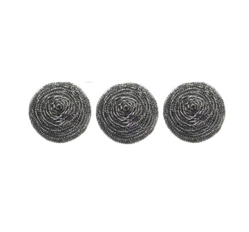 Stainless Steel Scrubbers 3Pack, Heavy Duty Scouring Pads for Dishes, Non-Scratch Kitchen Scrubber for Pots and Pans, Rustproof Steel Wool Pads for Cleaning Cookware, Oven, and Bathroom
