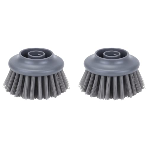 DAPOWER Replaceable Brush Head - 2 Pack (Grey - Nylon Bristles) - color: Grey - Nylon Bristles