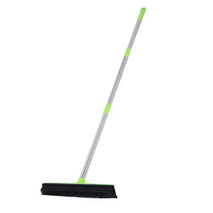 Multifunction Telescopic Floor Carpet Broom Pet Hair Dust Removal Cleaner Sweeper Tools (Green) - color: Green