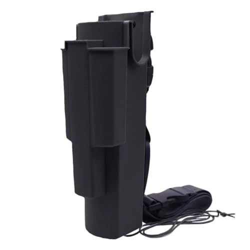 Window Cleaning Holster with Belt - Detachable Side Bucket Squeegee Holder Tool Belt - color: Black