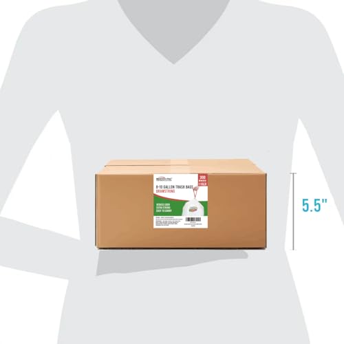 BEIDOU-PAC 8-10 Gallon Trash Bags Drawstring, 300 Count, White & Unscented Garbage Bags Multi-purpose for Business Home Bathroom Kitchen Commercial and Industrial - style: 8-10 Gallon |300 Count