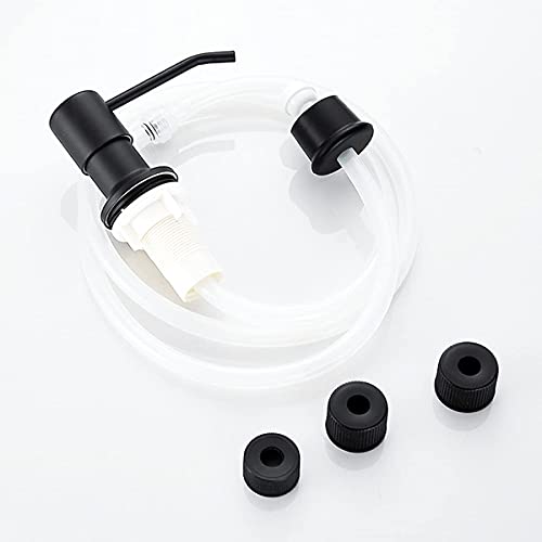 Soap Dispenser, Kitchen Sink Bathroom Built-in 304 Stainless Steel Soap Dispenser with 39" Extension Tube Kit and Large Soap Bottle (Black) - color: Black