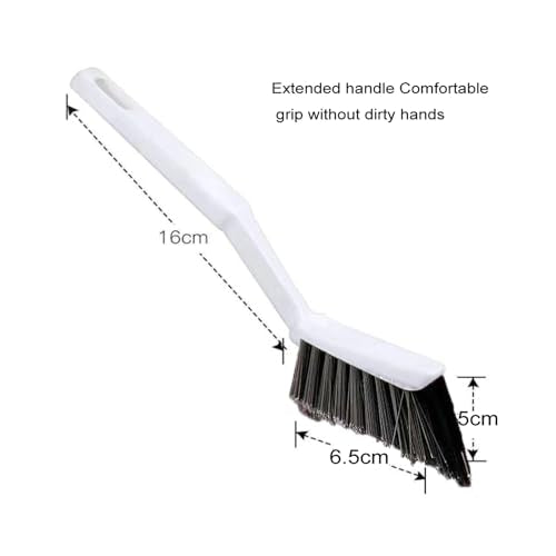 Crevice Brushes for Cleaning, Gap Cleaning Brush with Long Stiff V-Shaped Bristles Household Use for Bathroom/Tiles/Kitchen（4pcs）