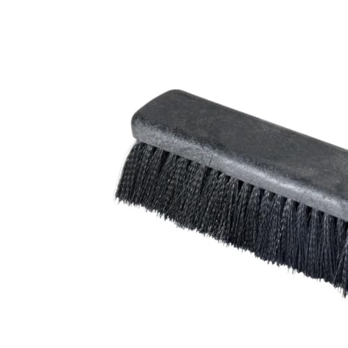 Soro Essentials- 18" Medium-Duty Push Broom Head Fine Black Bristles - Household Cleaning Brushes Stiff Bristle Floor Scrubber for Outdoor Deck Driveway Garage Yard Patio Warehouse Concrete Floor