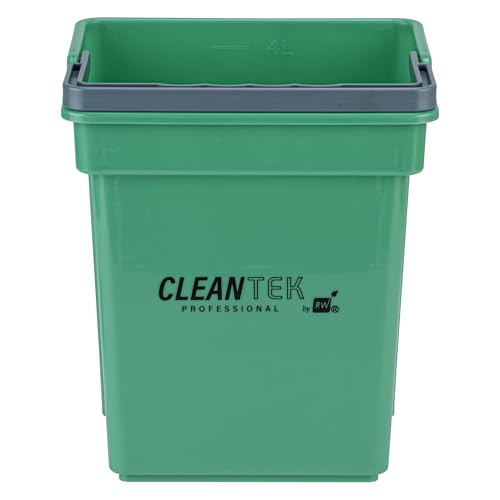 Restaurantware-Clean Tek Professional 4 Quart Cleaning Bucket, 1 Utility Pail with Handle - Heavy-Duty, Portable, Green Plastic Washing Pail, Perfect for Household, Outdoor, Car Wash and More - color: Green, size: 4 Quarts