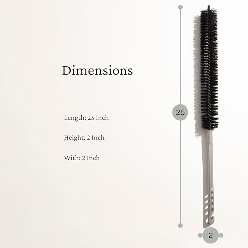 25 Inch (64cm) Flexible Lint Remover Cleaning Coil Brush for Dryers, Radiators, Refrigerators, Baseboards, and Other Special tasks. Coil Grill Brush by KONEX