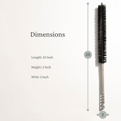 25 Inch (64cm) Flexible Lint Remover Cleaning Coil Brush for Dryers, Radiators, Refrigerators, Baseboards, and Other Special tasks. Coil Grill Brush by KONEX
